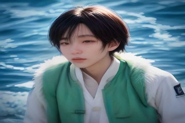 白色的无线耳机放在浅灰色桌面上，旁边是编织数据线，窗边自然光